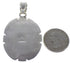 Mother Of Pearl Black Jade Inlay Sterling Silver Pendant RS42816